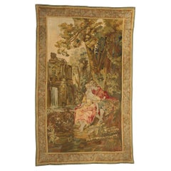 Antique French Aubusson Tapestry Inspired by Francois Boucher