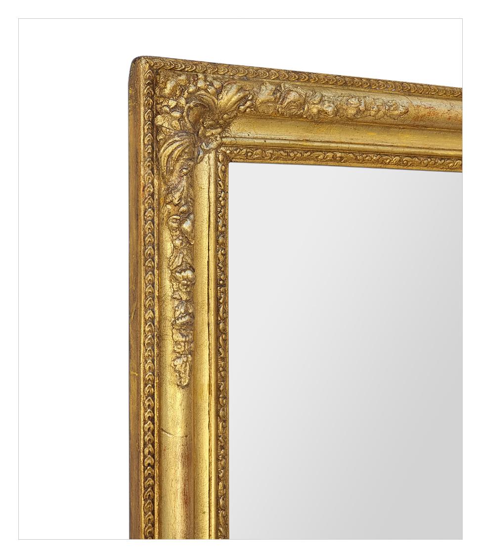 Antique French Romantic Period Giltwood Wall Mirror, circa 1830 For Sale 1