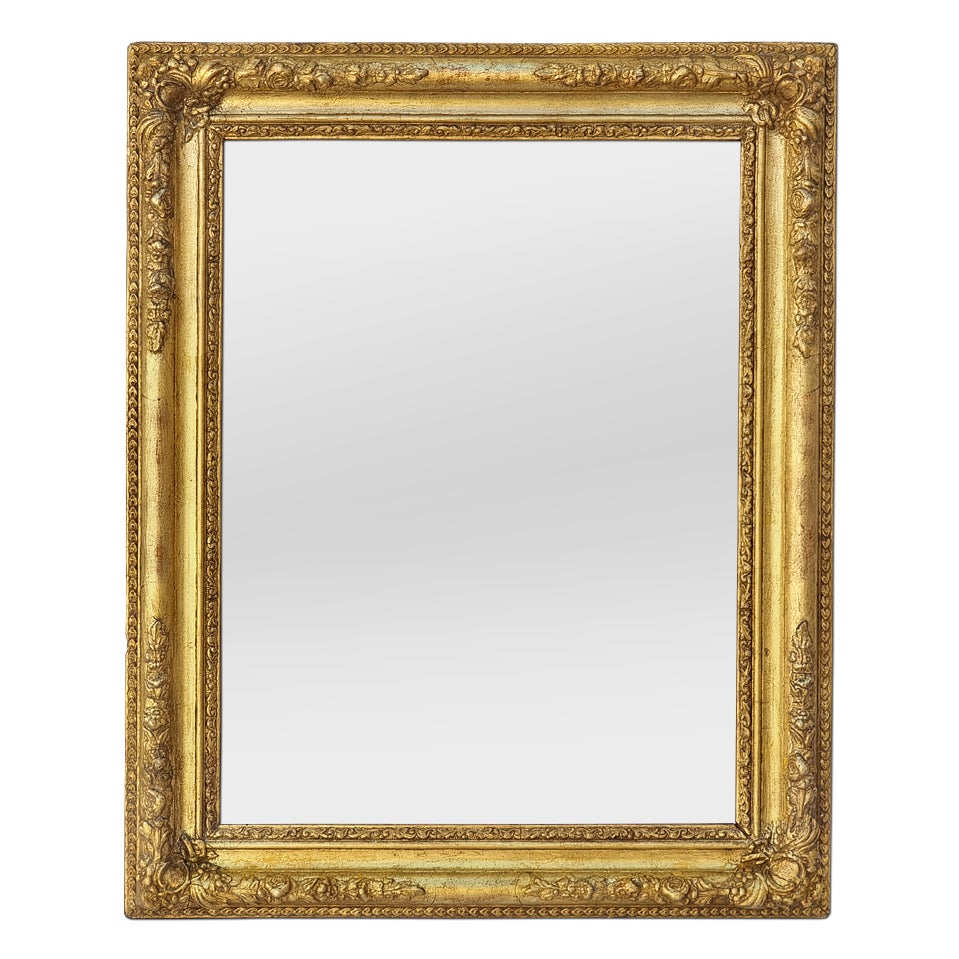 Antique French Romantic Period Giltwood Wall Mirror, circa 1830