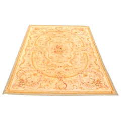 Antique French Room Size Floral Aubusson Rug, circa 1920 Antique French Room Size Floral Aubusson Rug, circa 1920