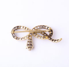 Antique French Rose Diamond 'Infinity' Snake Brooch