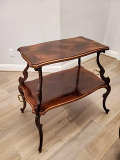 Antique French Rosewood Parquetry Dessert Pastry Server