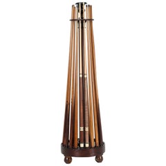 Antique French Rosewood Pool Cue Holder, circa 1880-1900