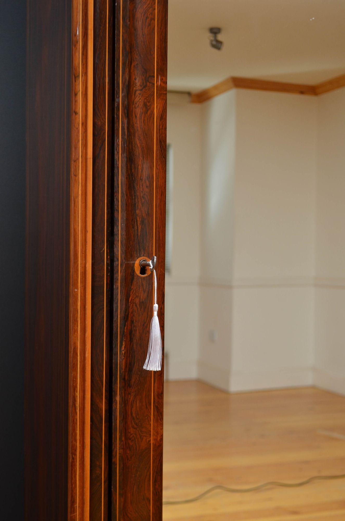 Antique French Rosewood Wardrobe or Bookcase 6