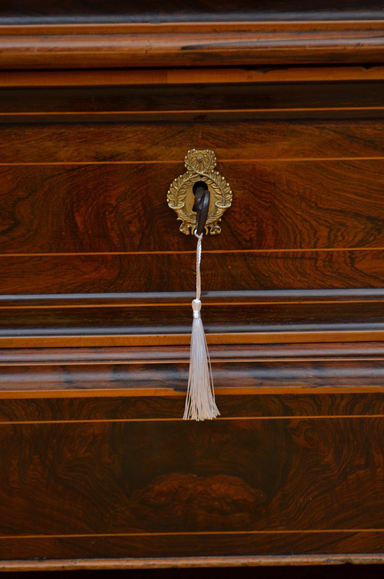 Antique French Rosewood Wardrobe or Bookcase 12