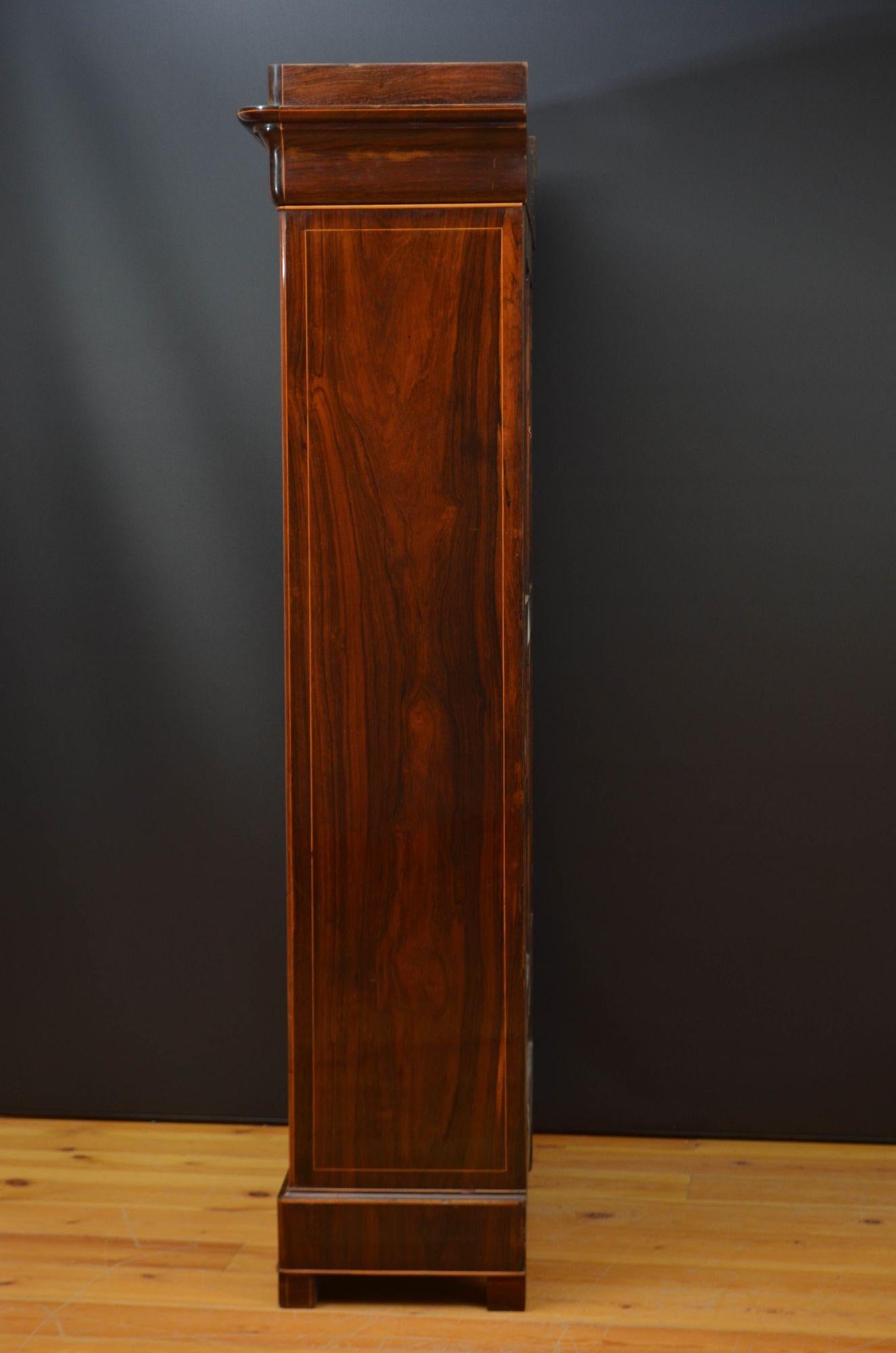 Antique French Rosewood Wardrobe or Bookcase 14