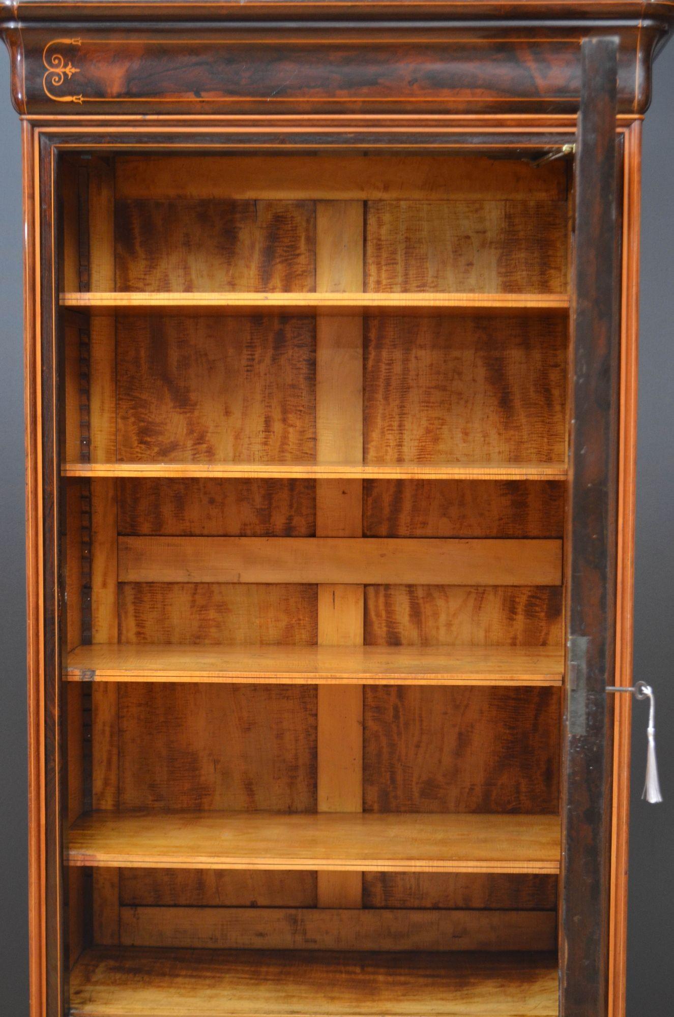 19th Century Antique French Rosewood Wardrobe or Bookcase
