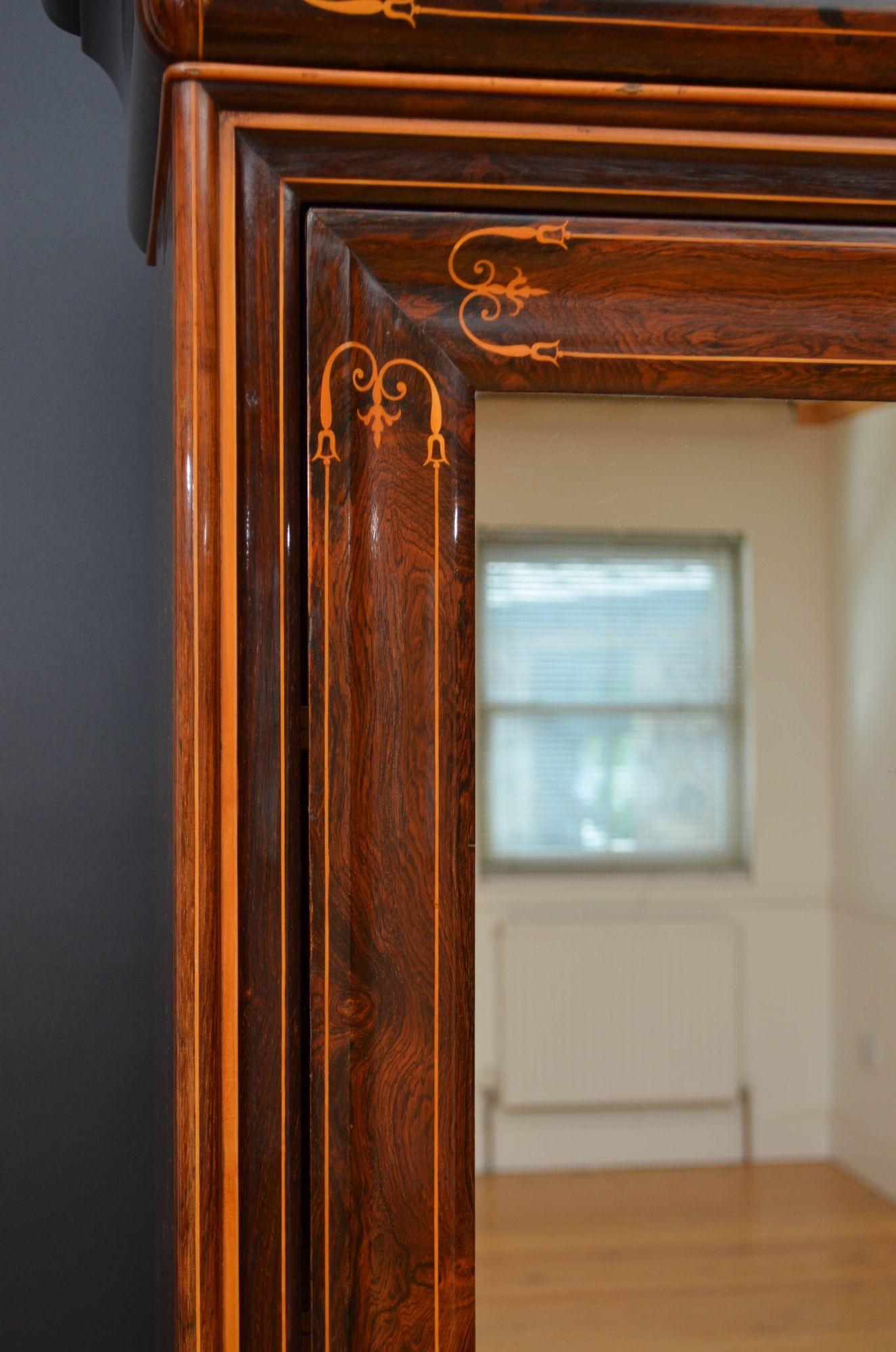 Antique French Rosewood Wardrobe or Bookcase 5