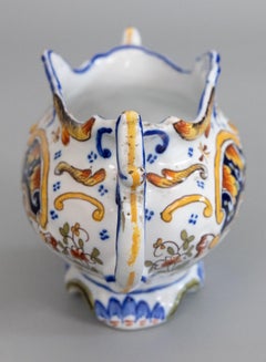 Antique French Rouen Faience Jardiniere Cachepot, circa 1900