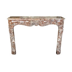 Antique French Rouge Royal Marble Mantel