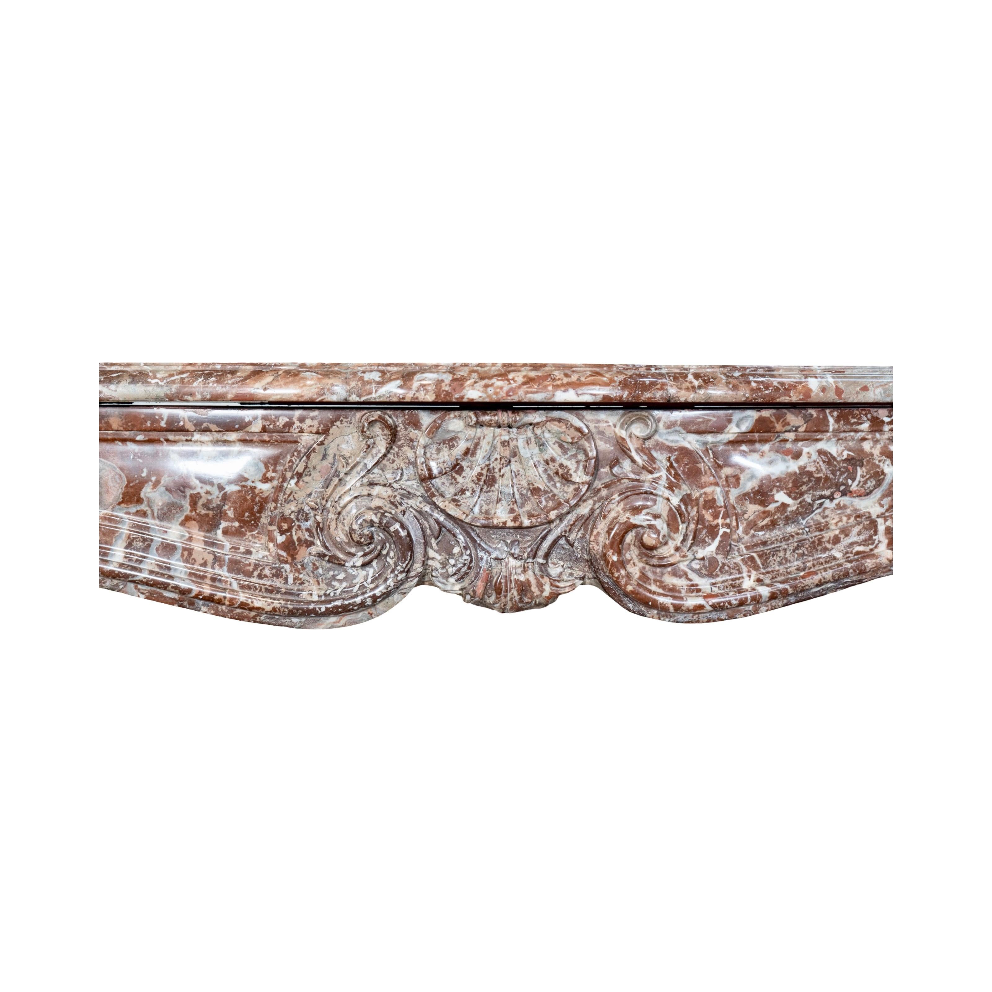 Antike Französisch Rouge Royal Marmor Mantel im Angebot 2