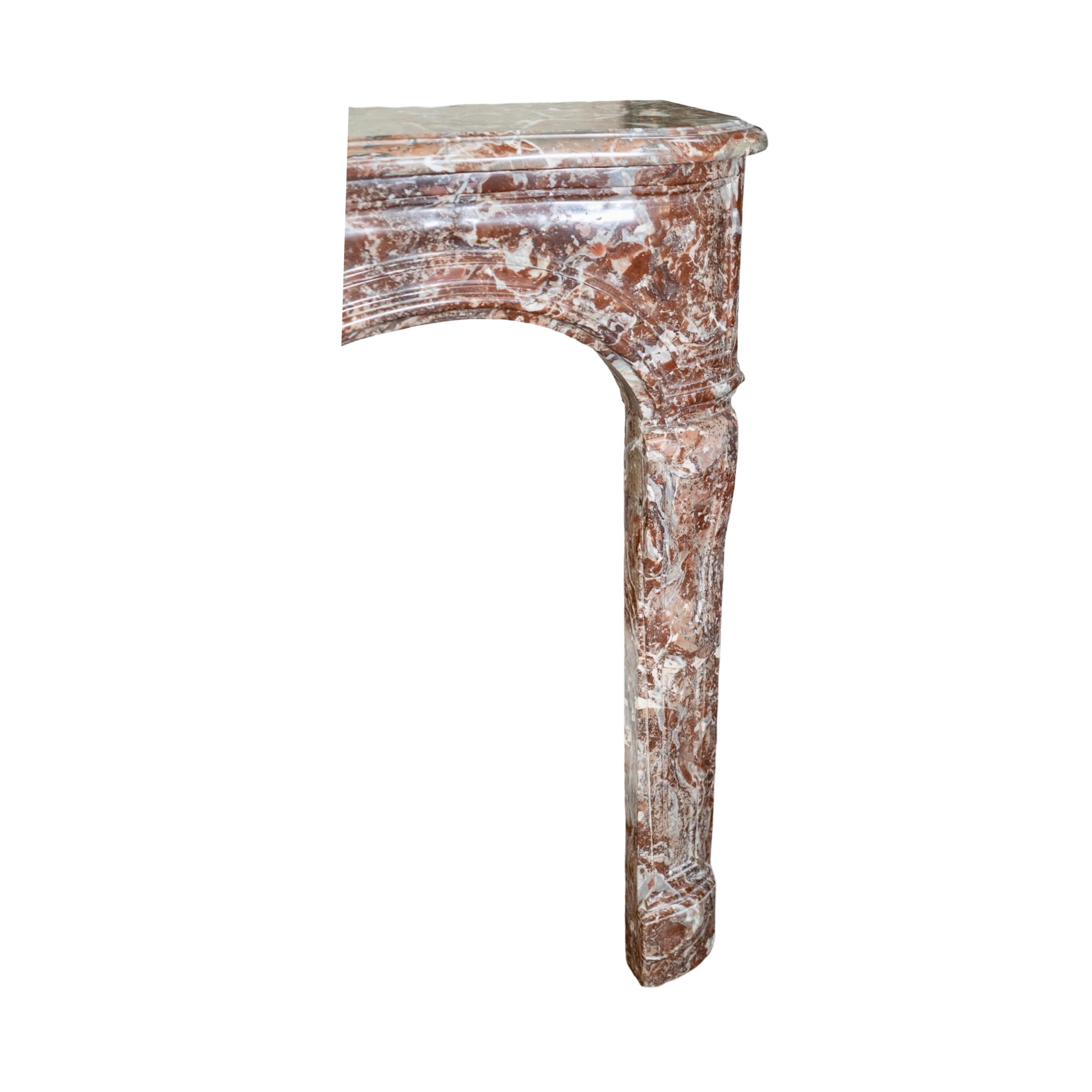 Antike Französisch Rouge Royal Marmor Mantel im Angebot 3