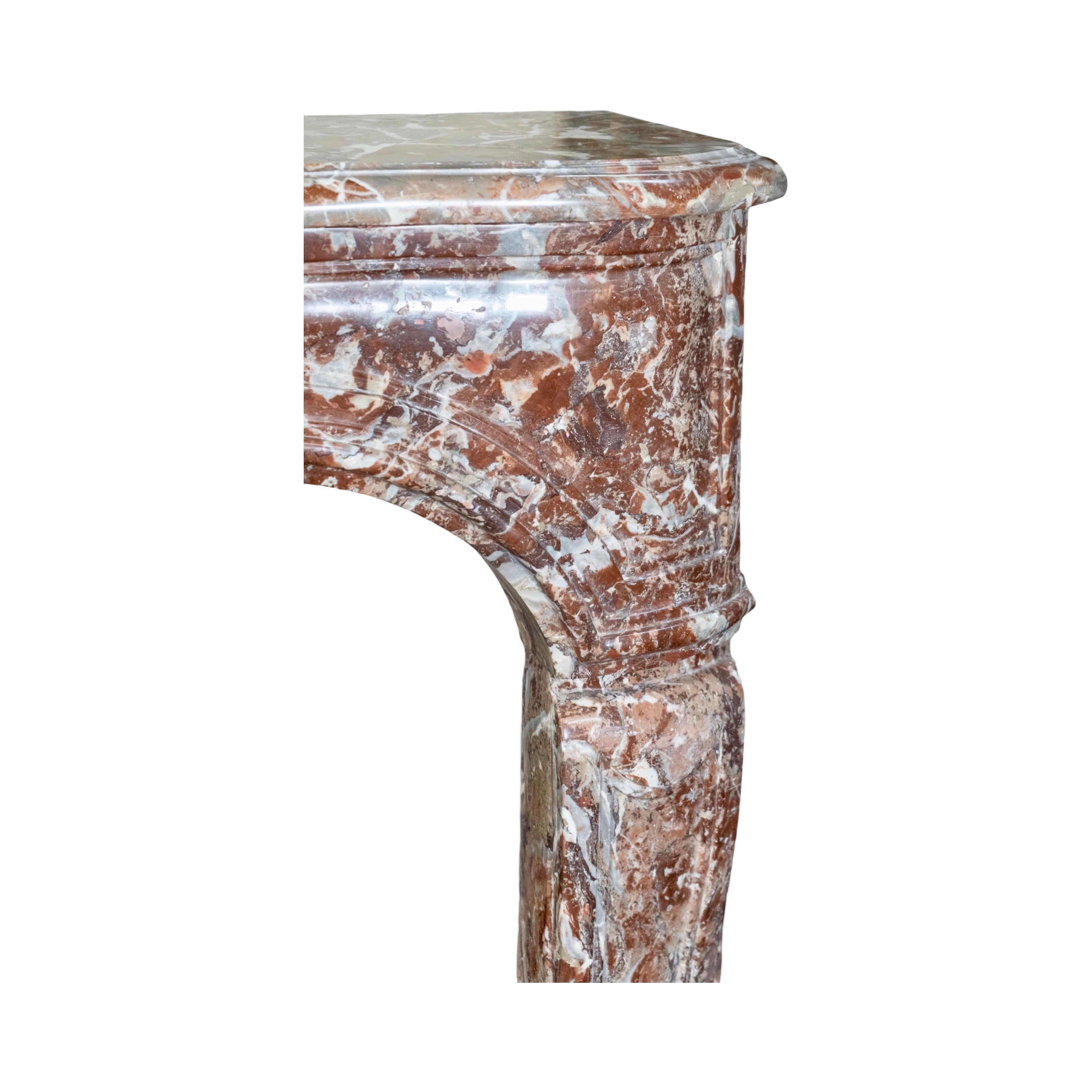 Antike Französisch Rouge Royal Marmor Mantel im Angebot 4