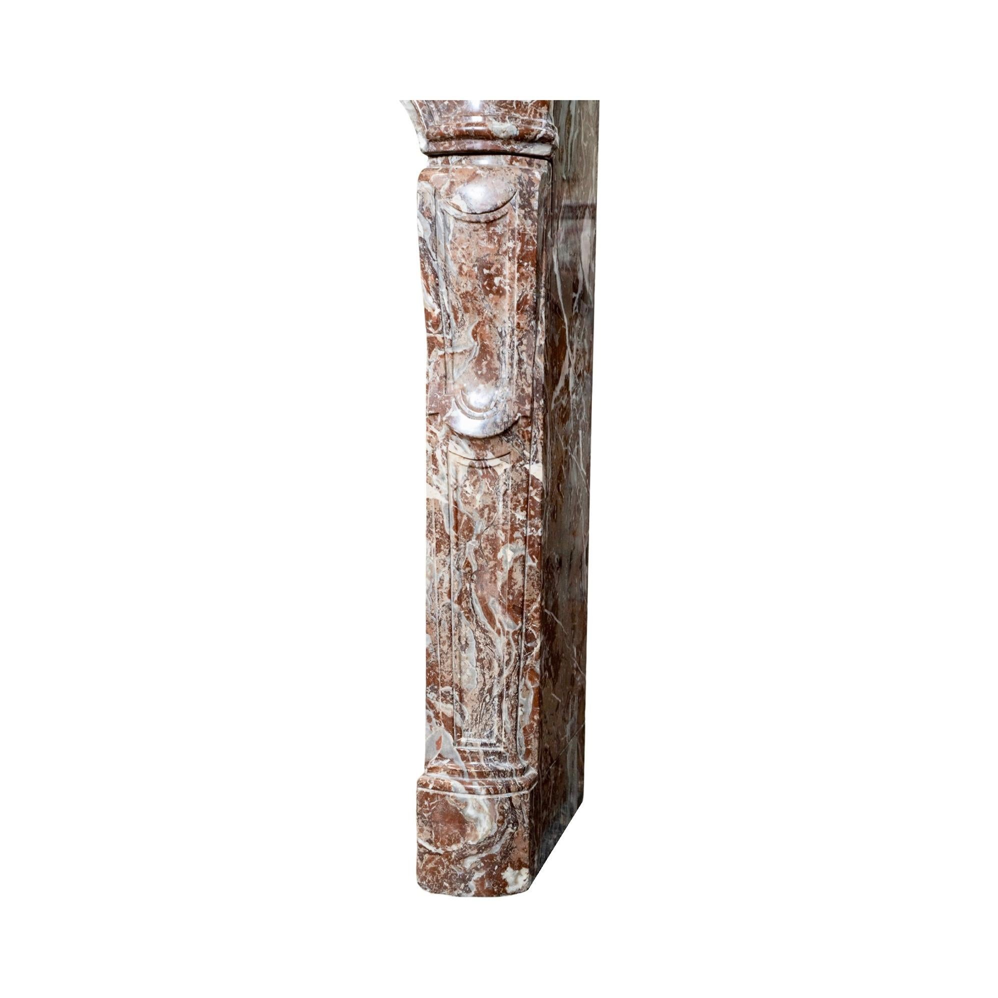 Antike Französisch Rouge Royal Marmor Mantel im Angebot 5
