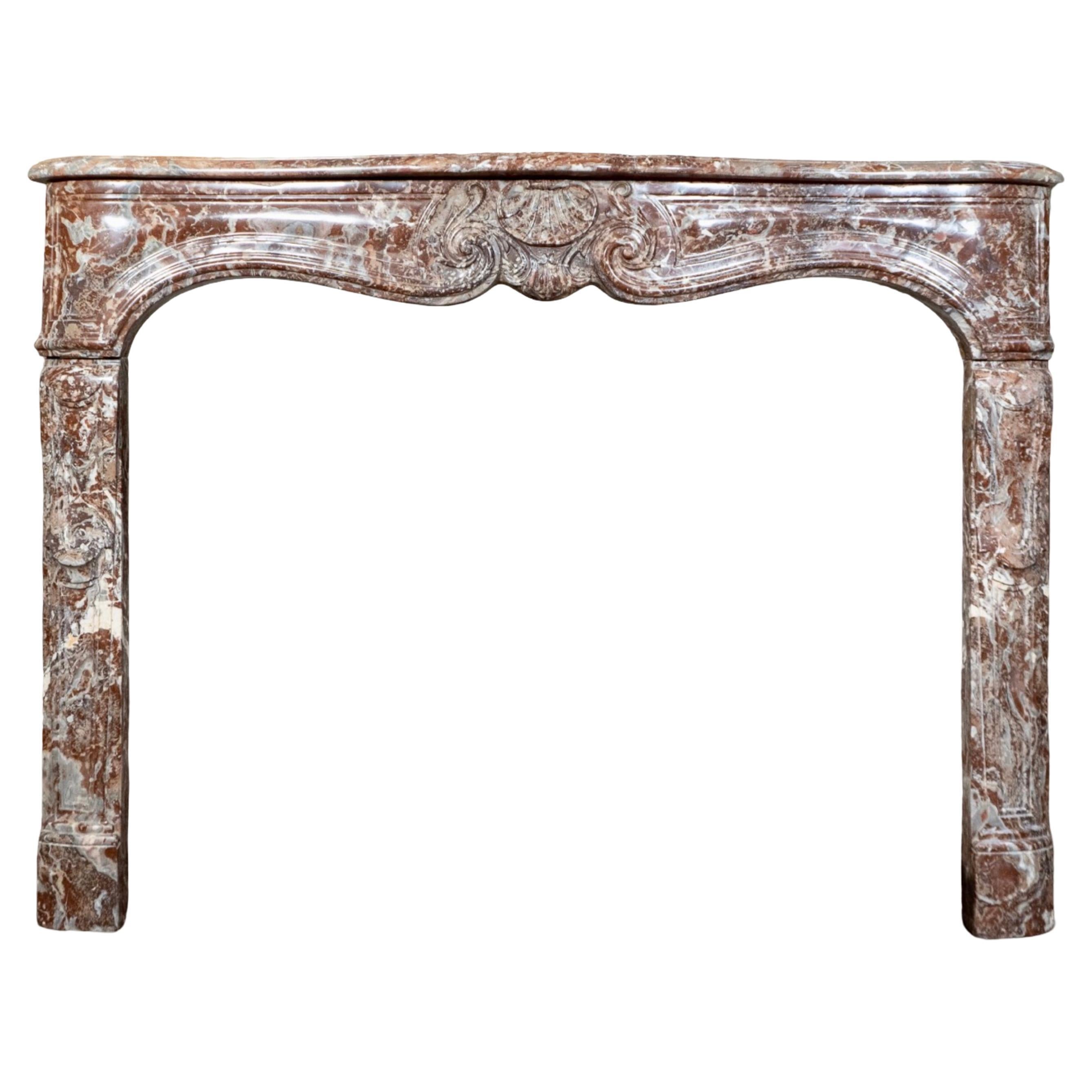 Antike Französisch Rouge Royal Marmor Mantel