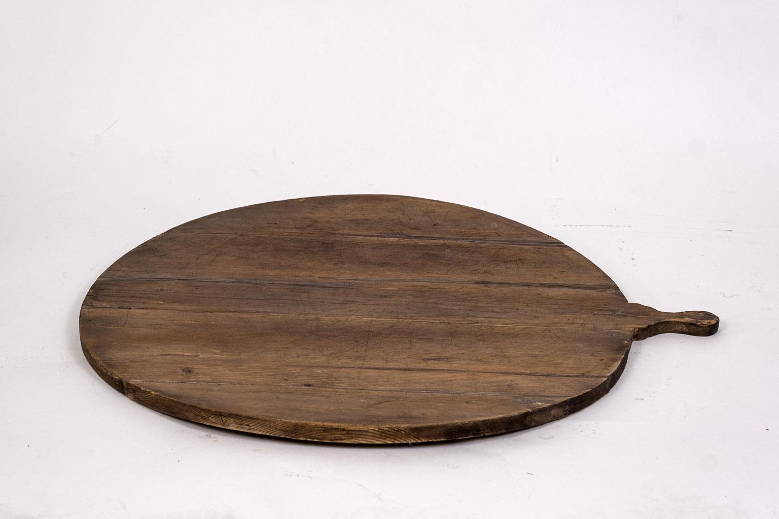Antique French Round Bread Board 3
