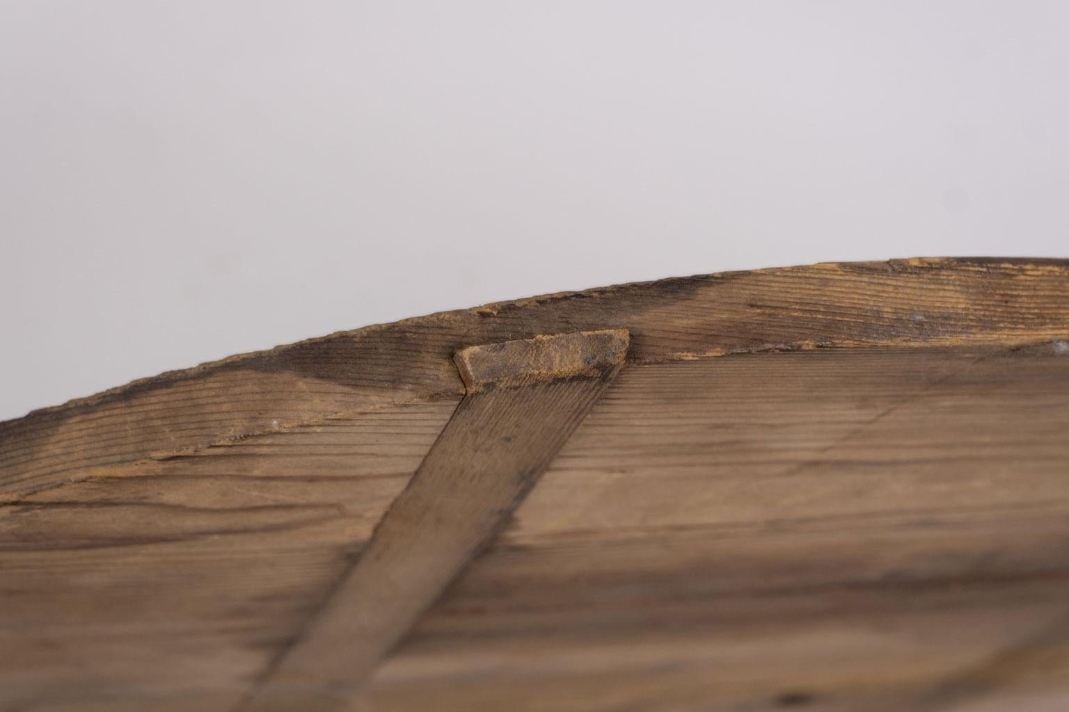 Antique French Round Bread Board 6