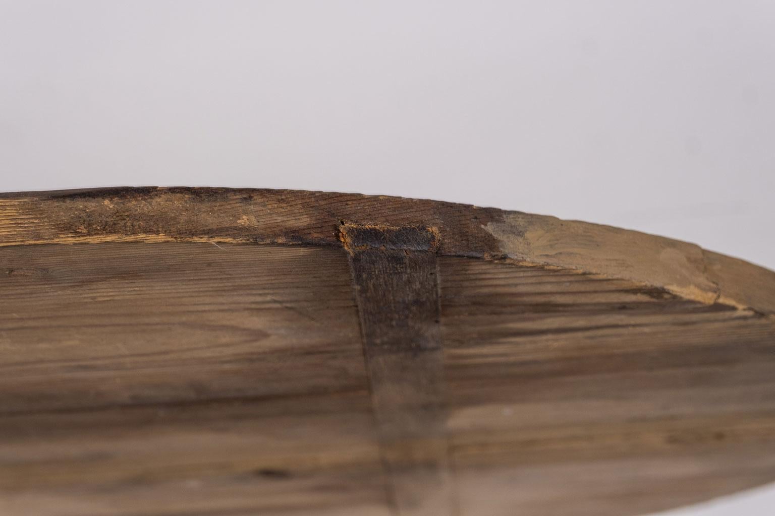 Antique French Round Bread Board In Good Condition In Houston, TX