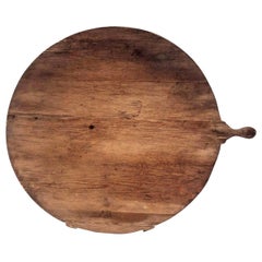 Antique French Round Bread Board