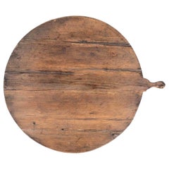 Antique French Round Bread Board