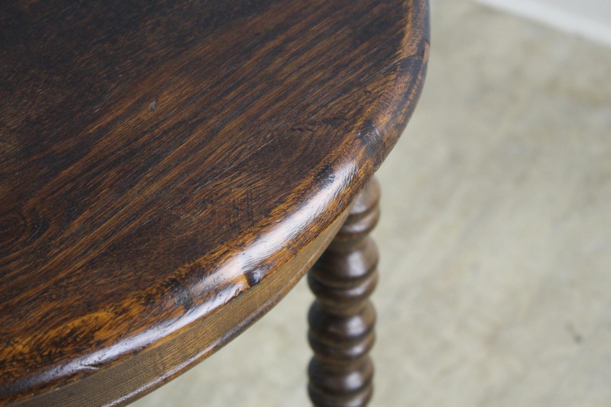 round bobbin side table