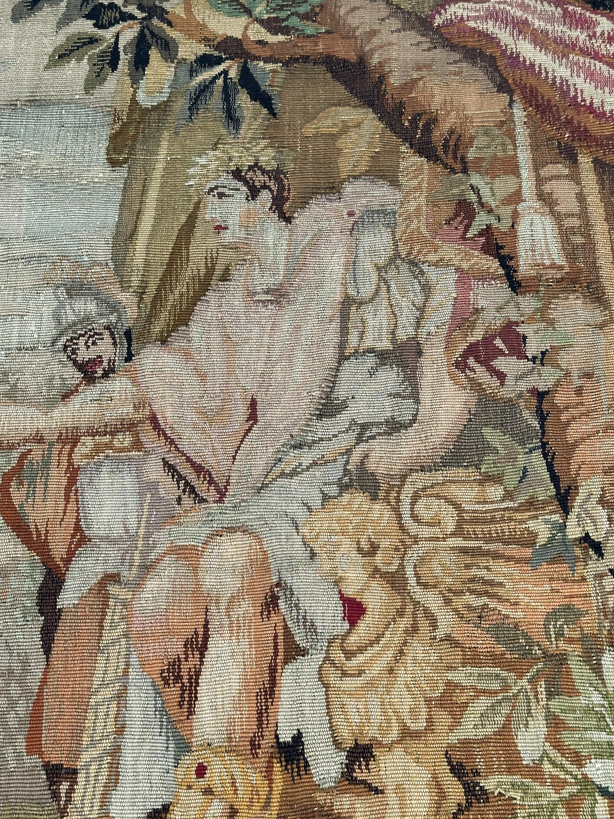 19th Century Antique French Royale 7x8 Fine Tapestry 213cm×244cm Queen Boudica Scene c.1890 For Sale