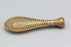 Antique French Ruby 18 Karat Gold Perfume Bottle