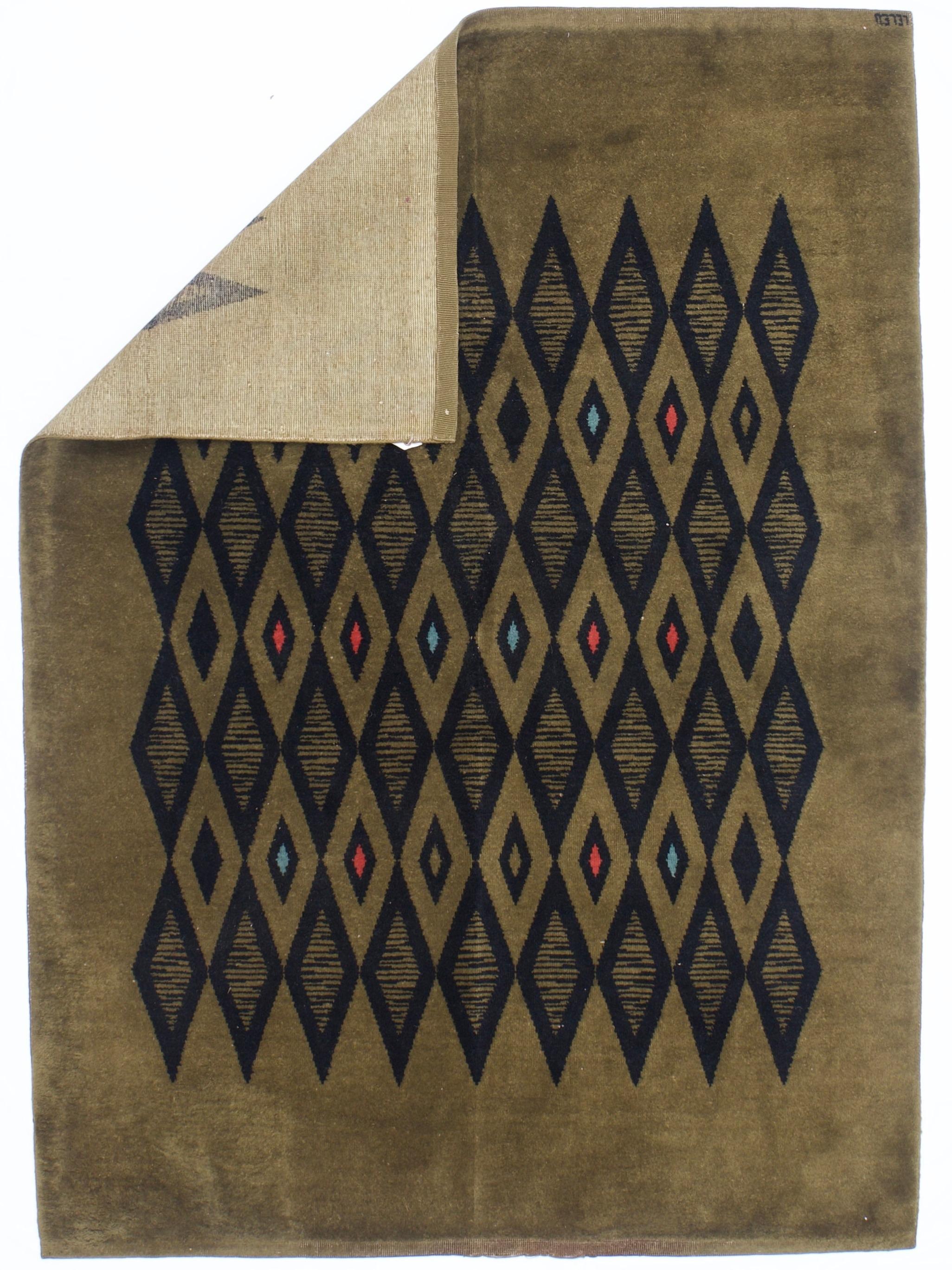 Antique French Rug Signed Leleu 5'9