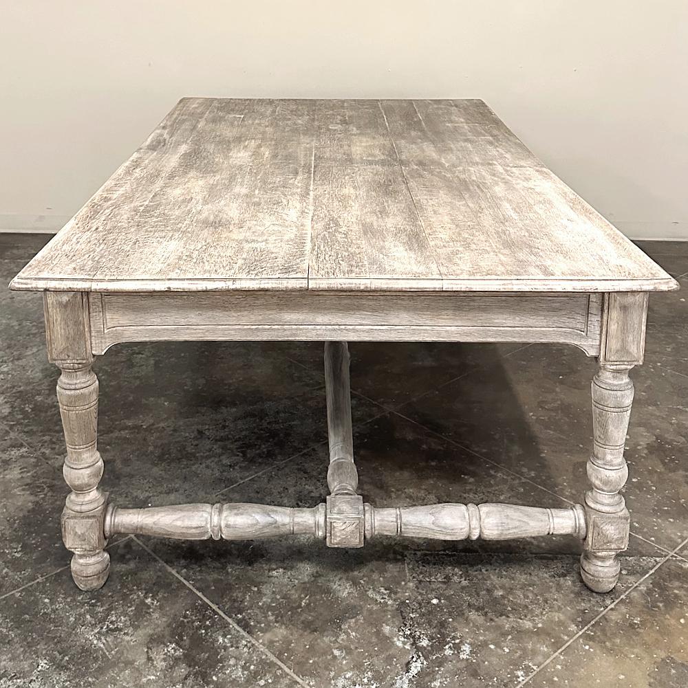 Antique French Rustic Neoclassical Executive Desk ~ Conference Table For Sale 5