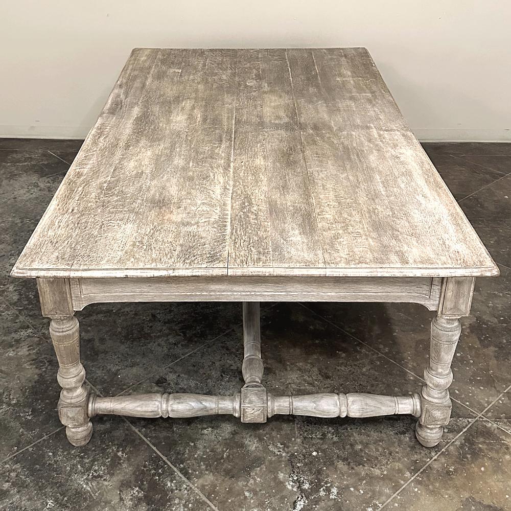 Antique French Rustic Neoclassical Executive Desk ~ Conference Table For Sale 6