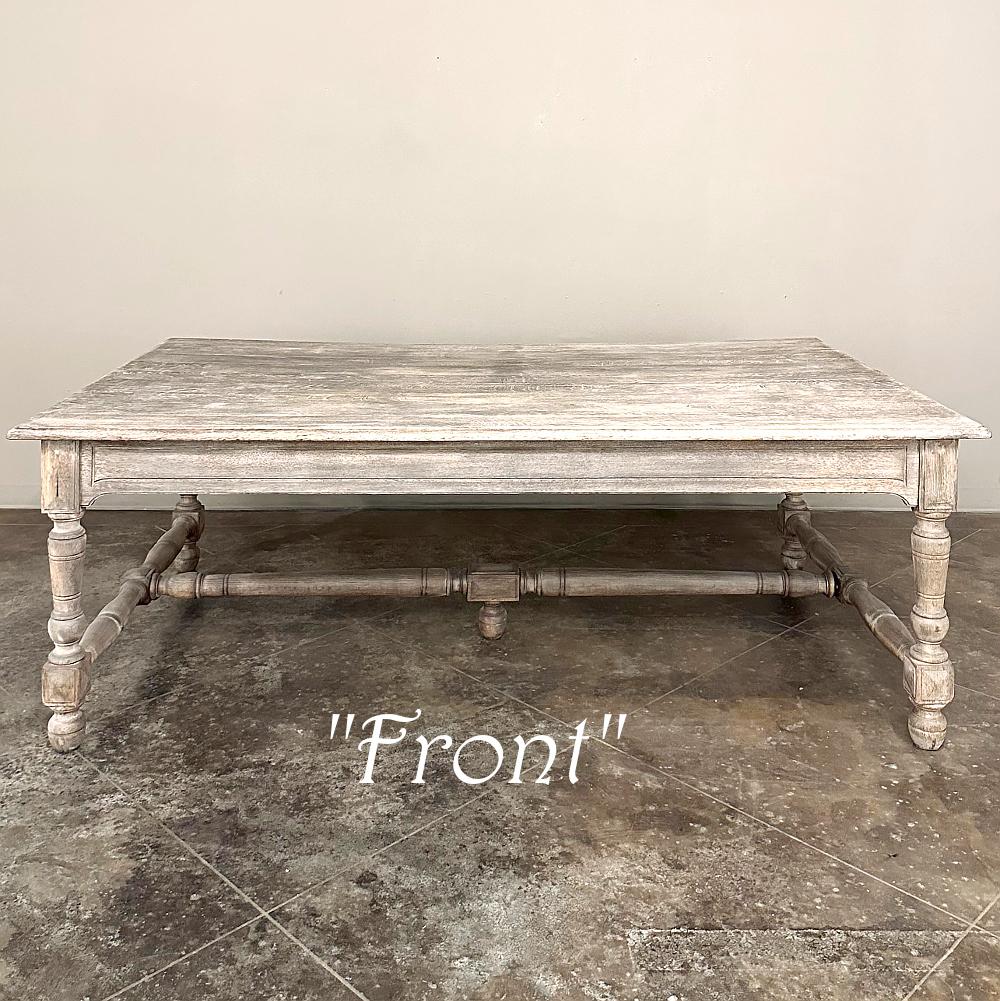 Antique French Rustic Neoclassical Executive Desk ~ Conference Table For Sale 7