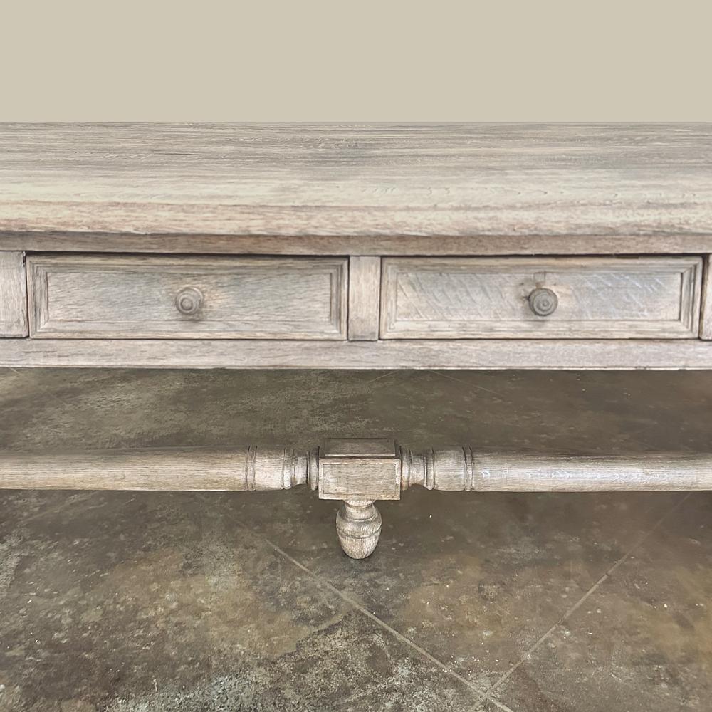 Antique French Rustic Neoclassical Executive Desk ~ Conference Table For Sale 12