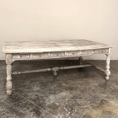 Antique French Rustic Neoclassical Executive Desk ~ Conference Table