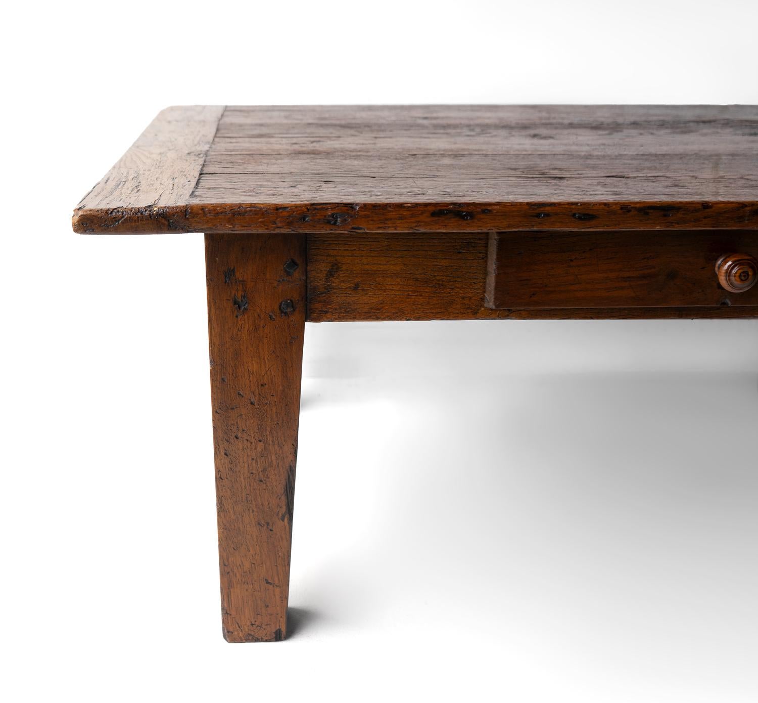 Antique French Rustic Oak Coffee Table, 18th Century  In Good Condition In Bristol, GB