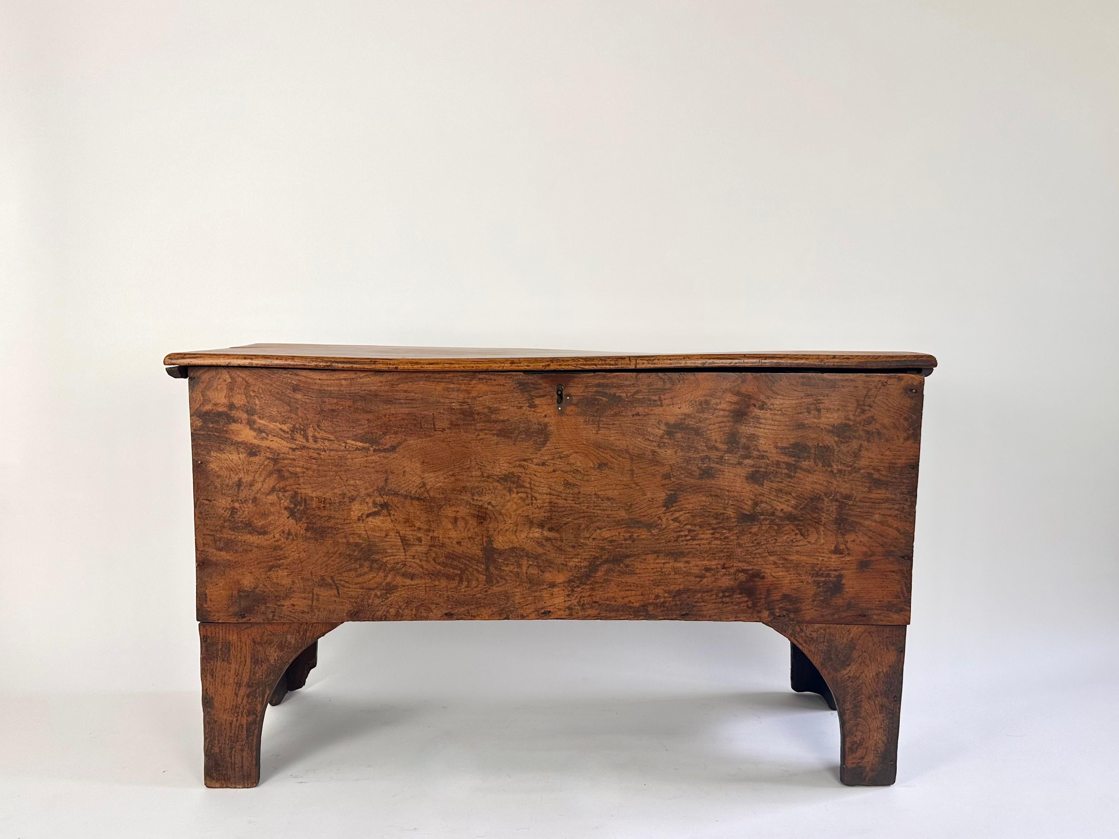 19th Century Antique French rustic primitive 19th century hallway chest / blanket box
