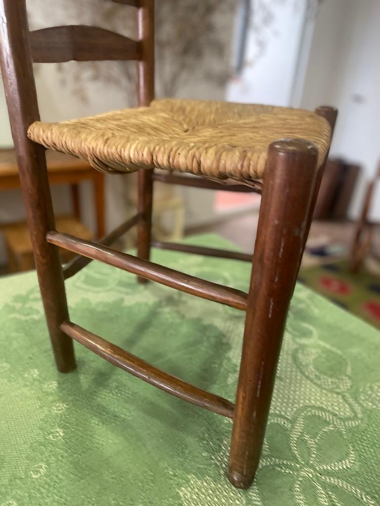 French Provincial french rustic straw chair For Sale