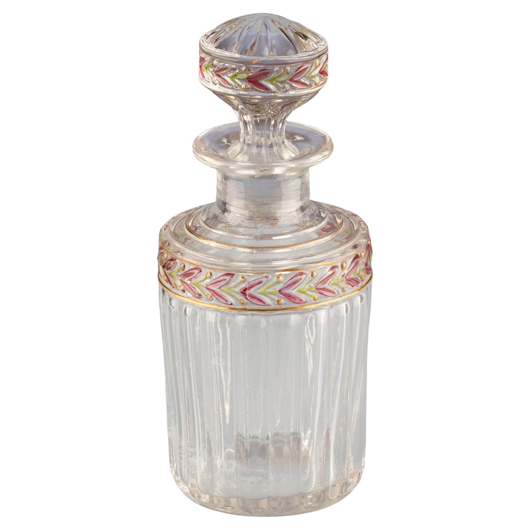 Antique French Saint Louis Baccarat Lauriers Bottiglia di cristallo Decanter