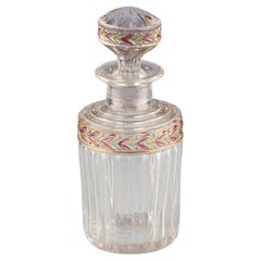 Antique French Saint Louis Baccarat Lauriers Bottiglia di cristallo Decanter