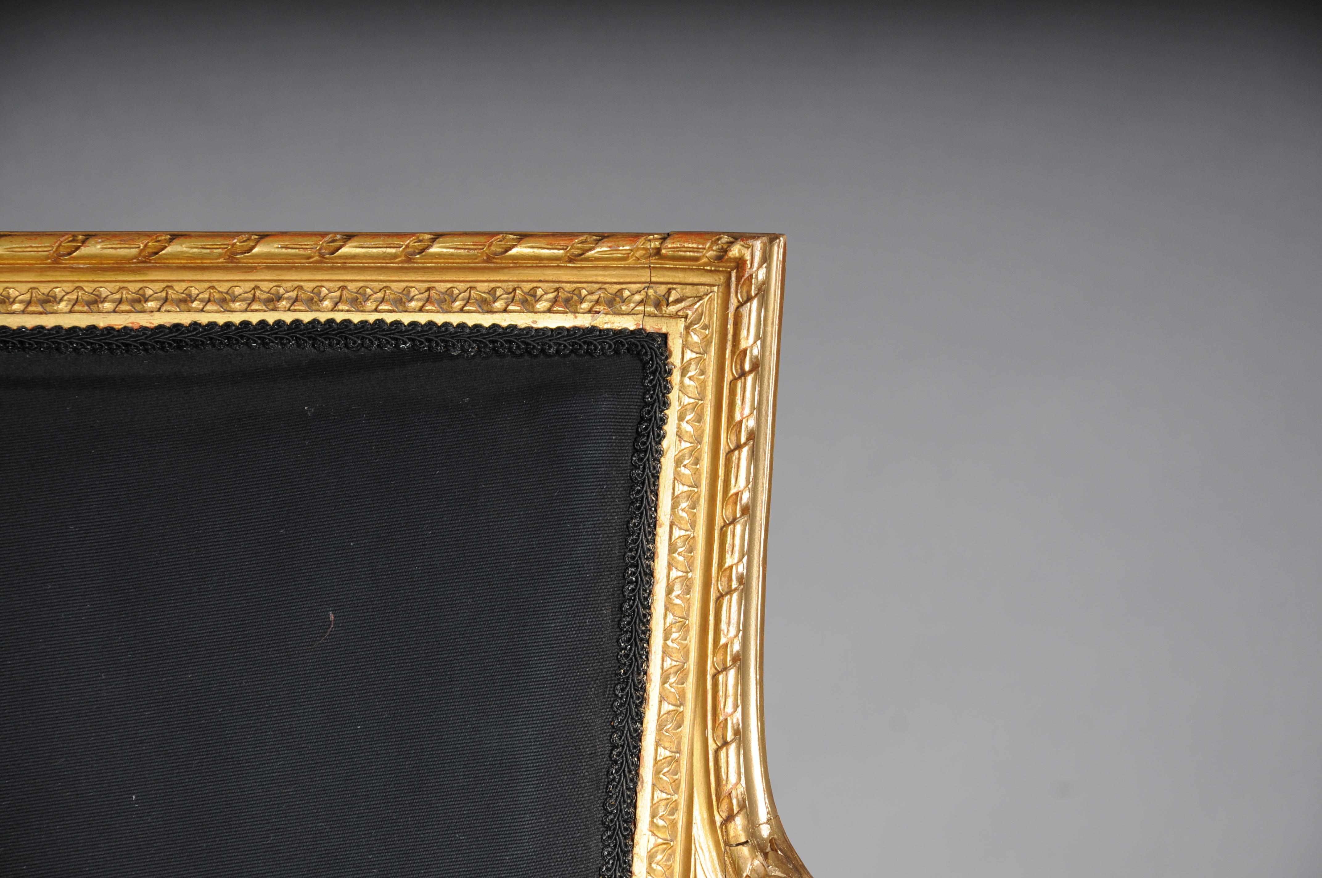 Antiker französischer Salon-Sofa/Sofa im Louis-XVI-Stil, Gold im Zustand „Gut“ im Angebot in Berlin, DE