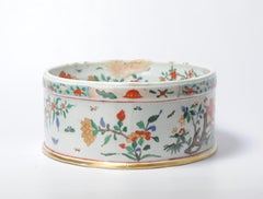 Antique French Samson Porcelain After Chinese Example Planter Ormulu Verte, 19 C