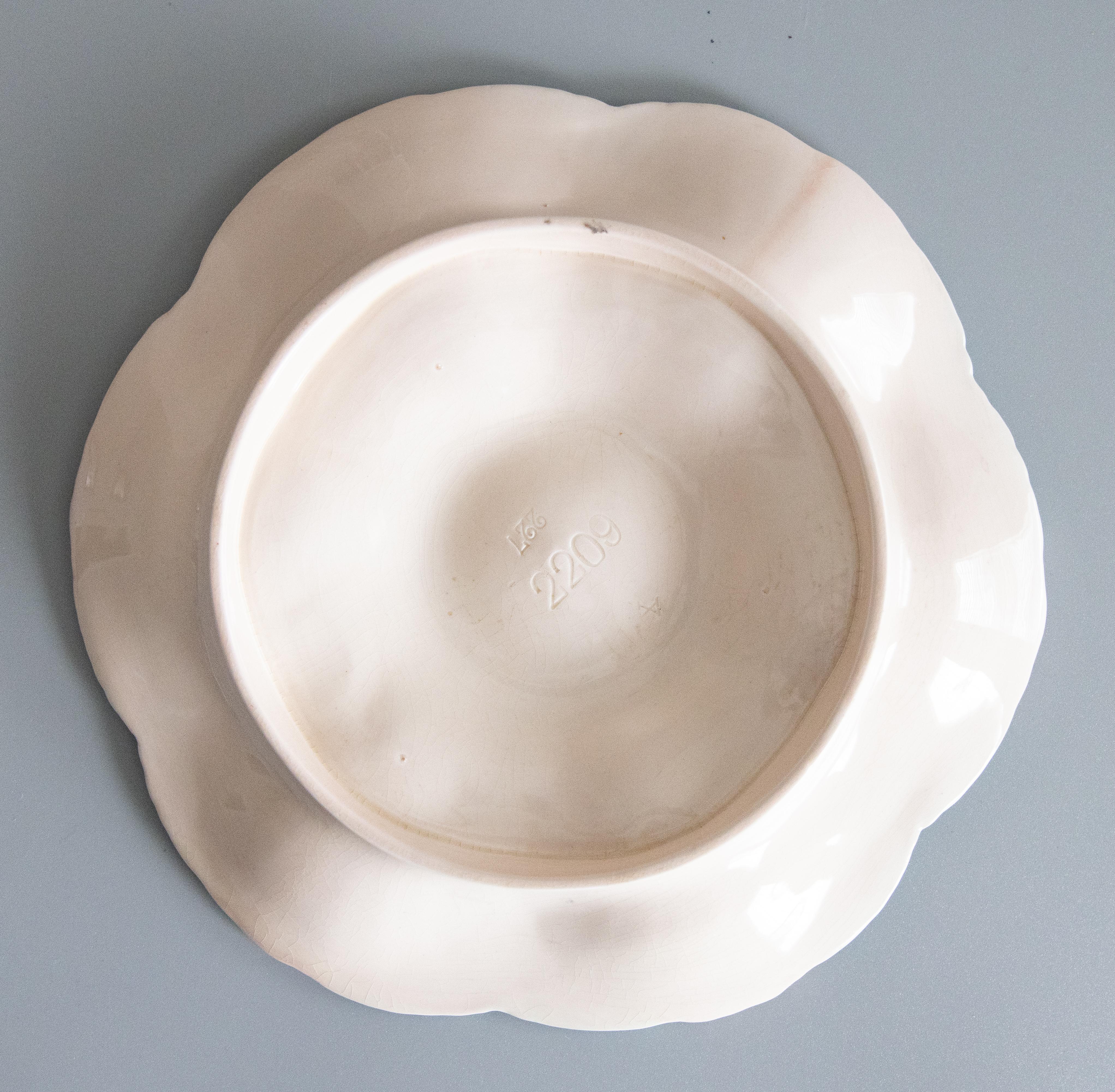XIXe siècle Antique French Sarreguemines Majolica Oyster Plate, Circa 1890 en vente