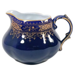 Antique French Sarreguemines Milk Jug, Early 1900s