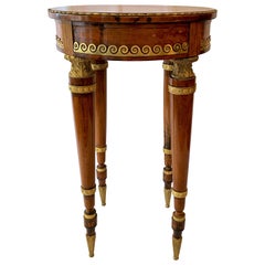 Antique French Satinwood and Bronze D'Ore Occasional Table, circa 1890