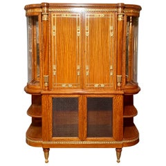 Antique French Satinwood Cabinet with Bronze Doré Mounts, circa 1880