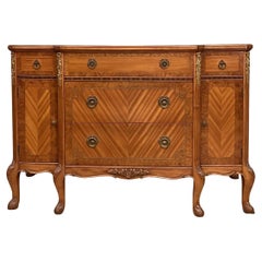 Antike französische Kommode / Sideboard aus Seidenholz mit Bronzebeschlägen