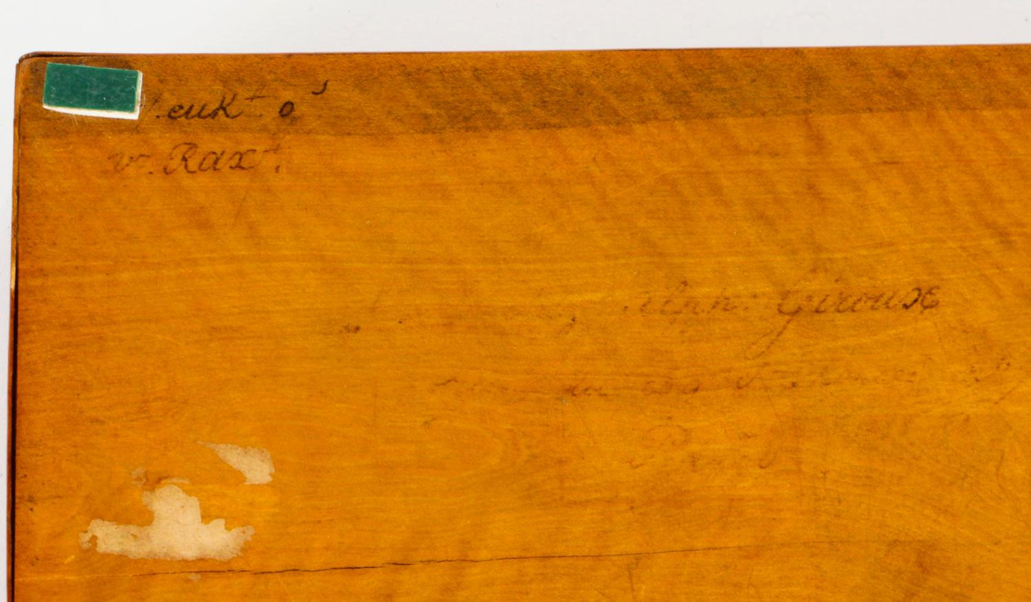 Boîte à cartes de jeu ancienne Ecarte en bois de citronnier français, 19ème siècle en vente 1