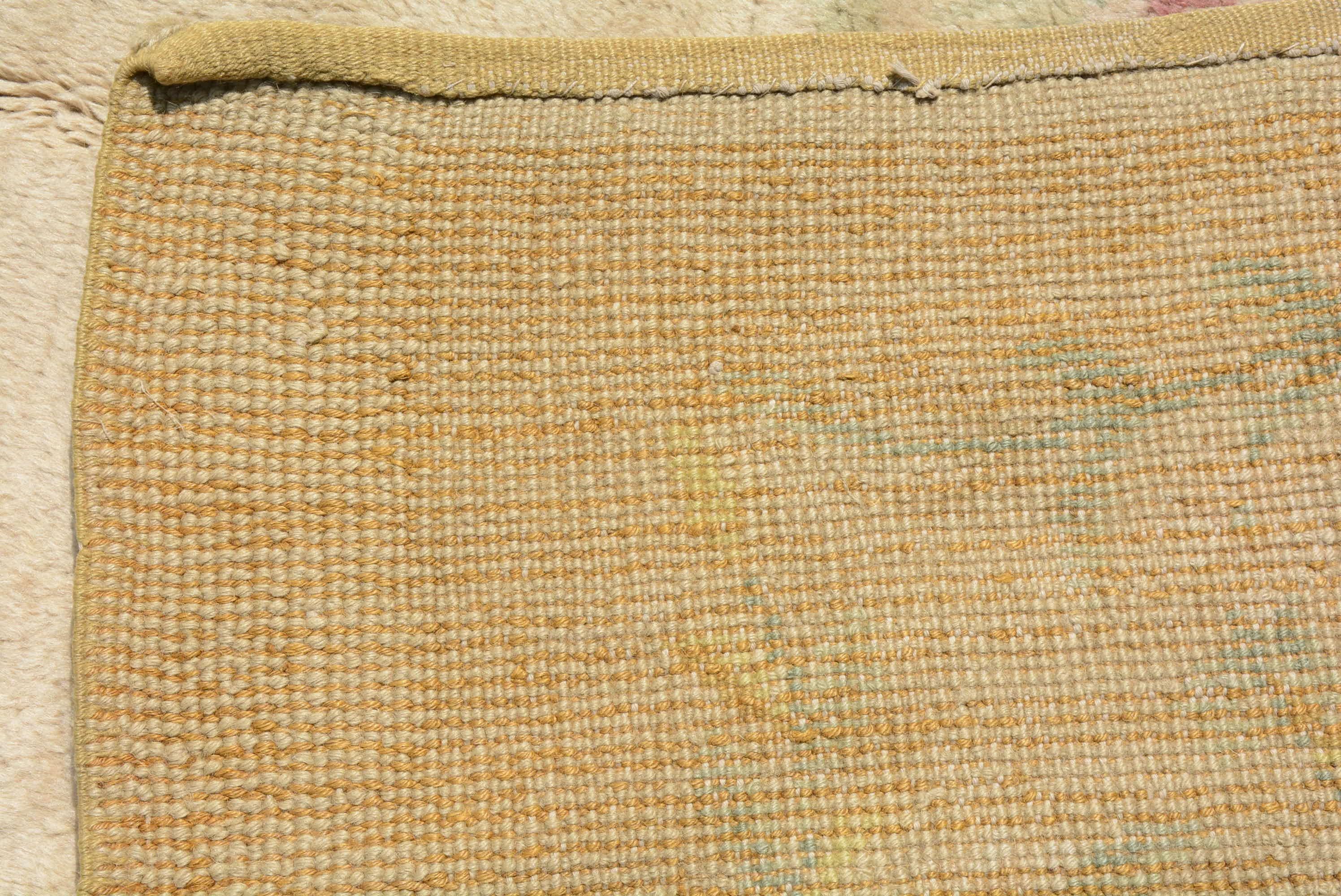 Wool Antique French Savonnerie Carpet For Sale