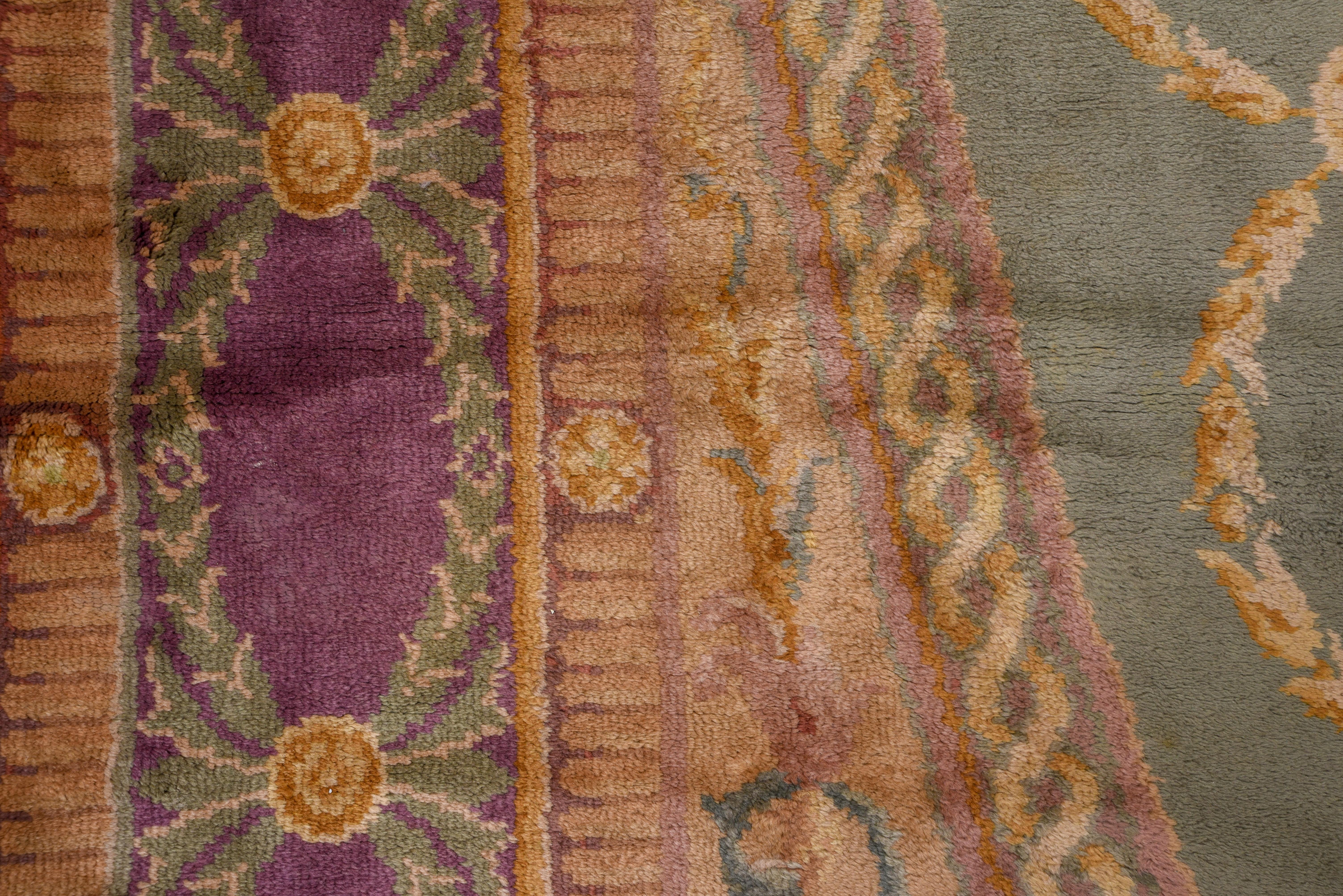 Wool Antique French Savonnerie Mansion Carpet, circa 1900s