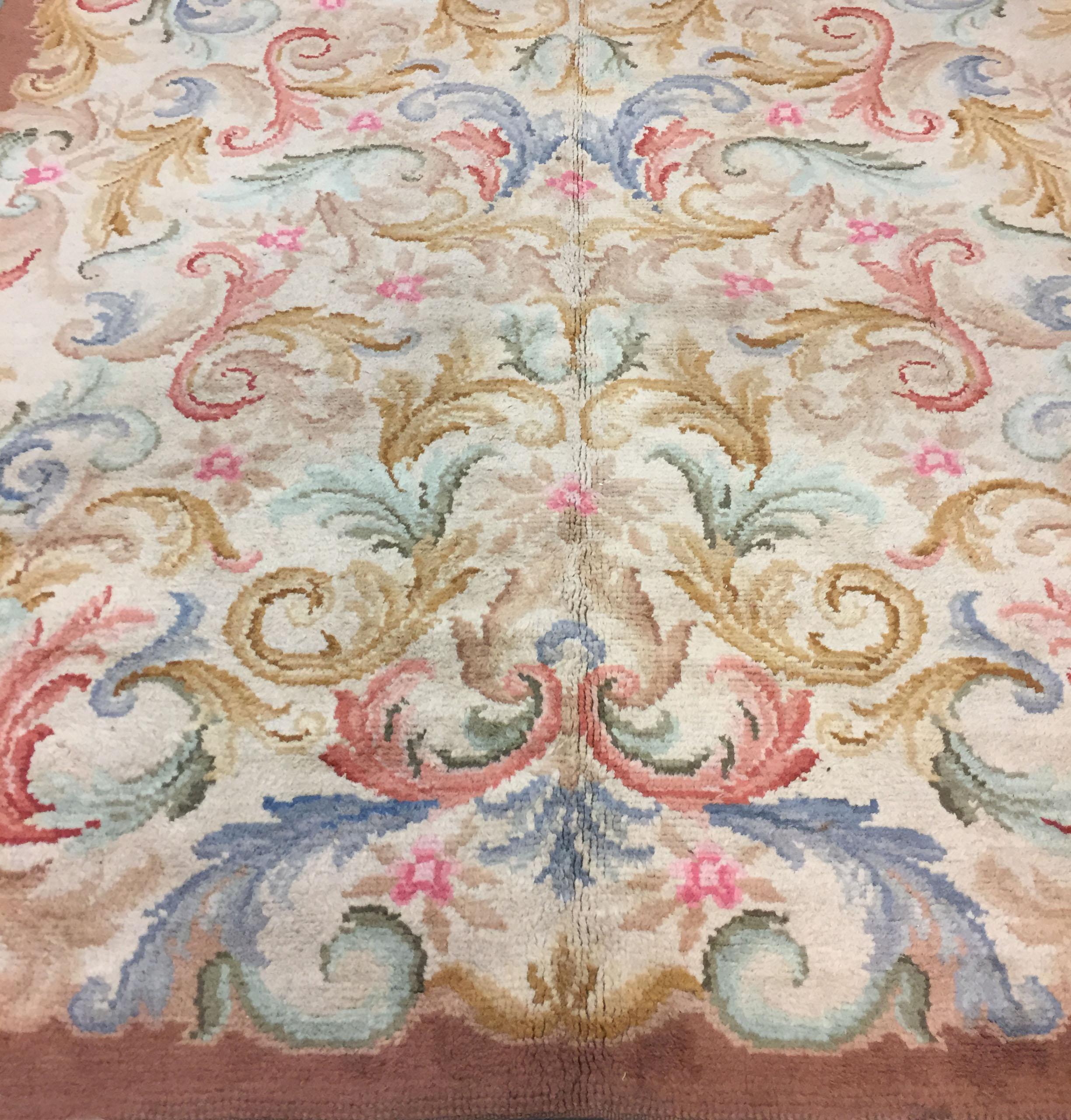 Antique French Savonnerie Rug, 6'8 x 8'6 For Sale 12
