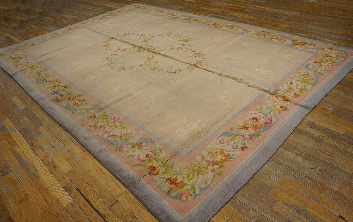 Aubusson Early 20th Century French Savonnerie Carpet ( 8'2